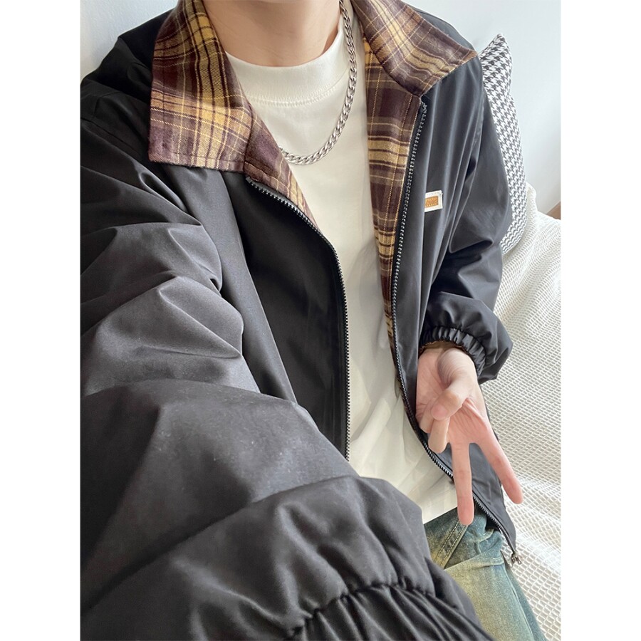 两面穿~格子外套夹克衫2501-1-JK2405-P95128自家图,男装夹克,星座501-1