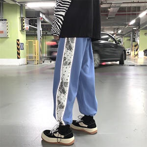 2021秋冬腰果花拼接卫裤男 501-1-W图片