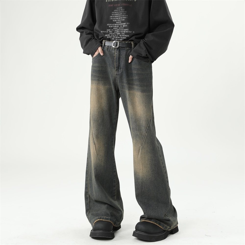 复古做旧微喇牛仔裤501-1-NZ987-P55，男装牛仔裤，星座501-1