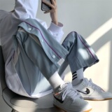 春夏~拼色排扣休闲九分裤1501-1-K231-P55，男装休闲裤，星座501-1