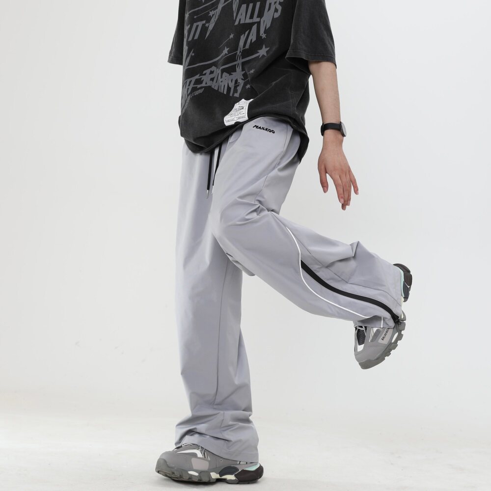宽松拉链冲锋裤501-1-K285-P5578,男装休闲裤,星座501-1