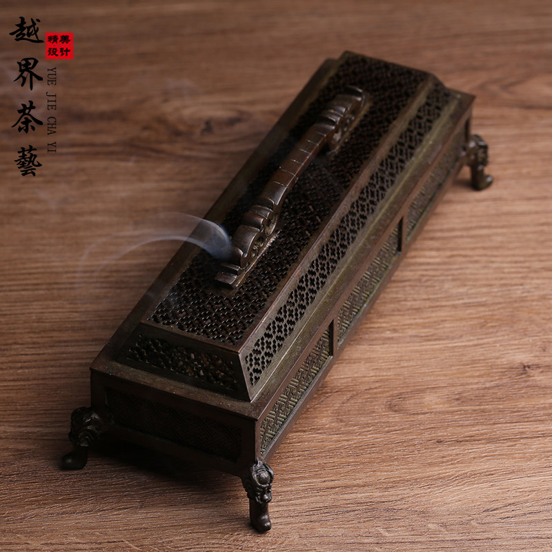 紫铜卧香炉家用室内茶道