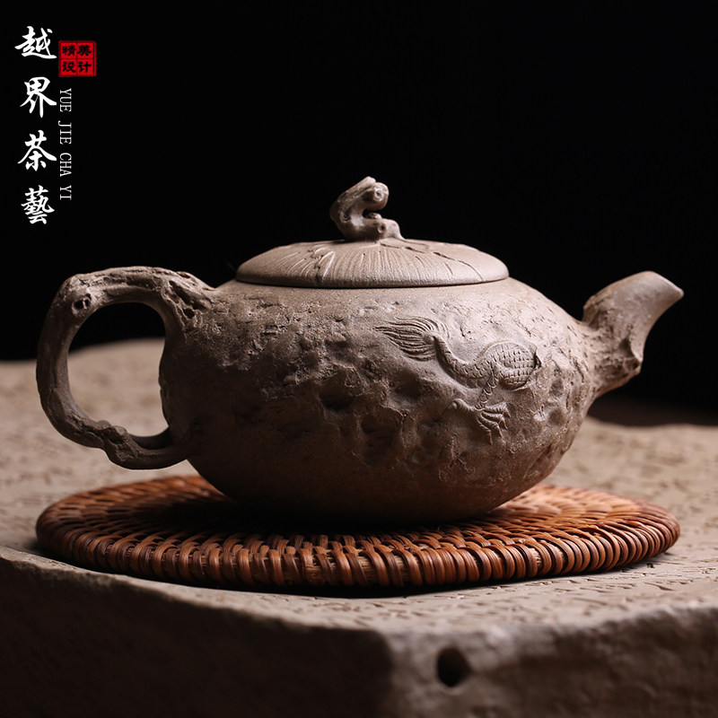 宜兴原矿紫砂壶隐龙供春壶仿生器花器纯全手工名家泡茶壶功夫茶具