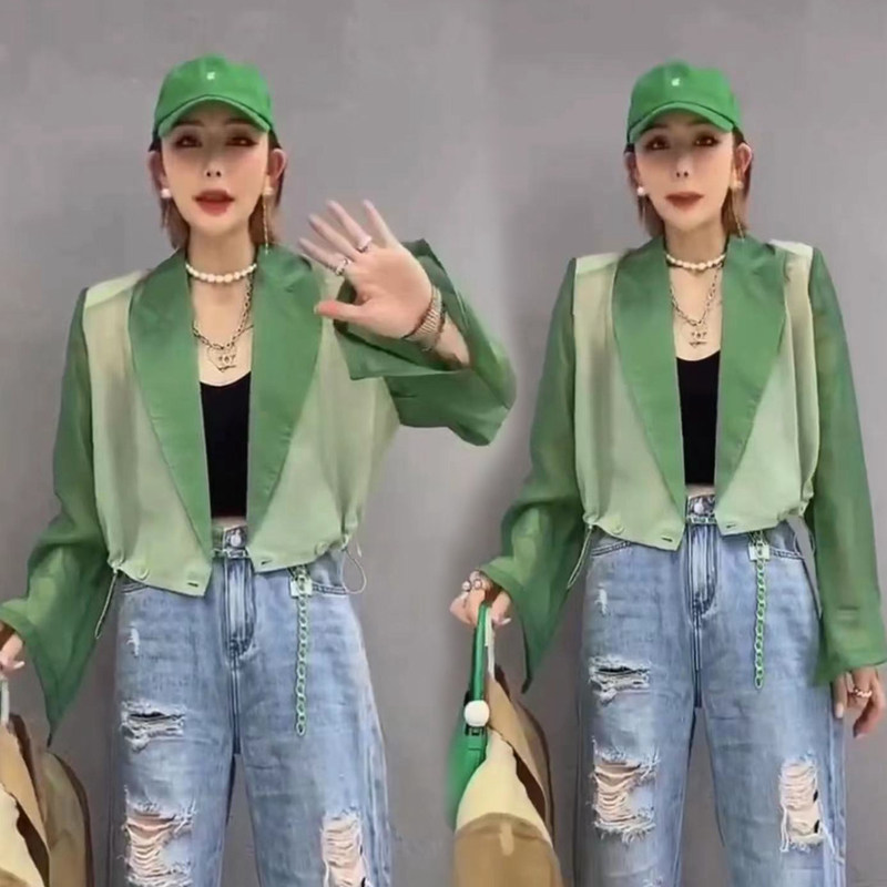 欧货2025夏季新款韩版时尚宽松显瘦百搭女防晒西服薄款短外套上衣,女装/女士精品,短外套,淘宝优惠券,粉丝福利购,淘宝优惠卷