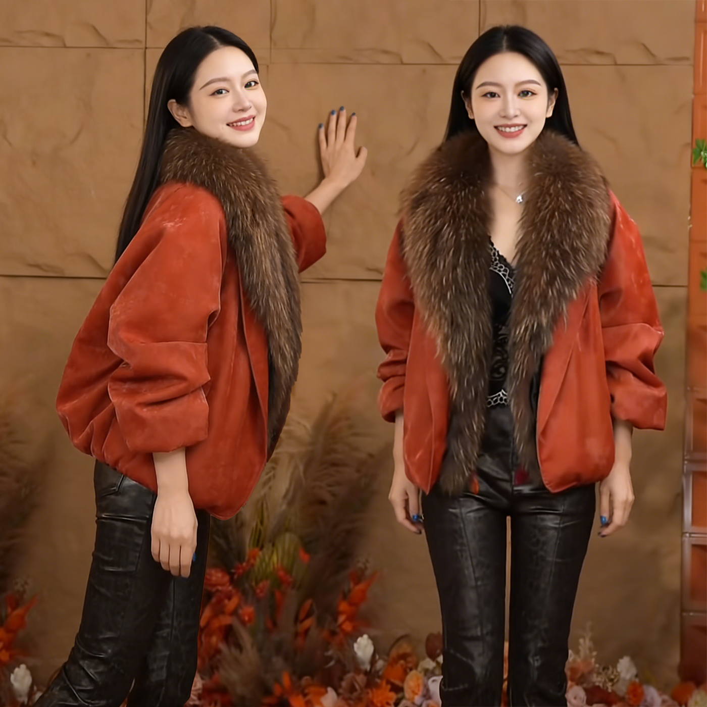 2025冬季新款大毛领加绒PU皮衣外套女时尚轻奢保暖蛋白皮夹克上衣,女装/女士精品,短外套,淘宝优惠券,粉丝福利购,淘宝优惠卷