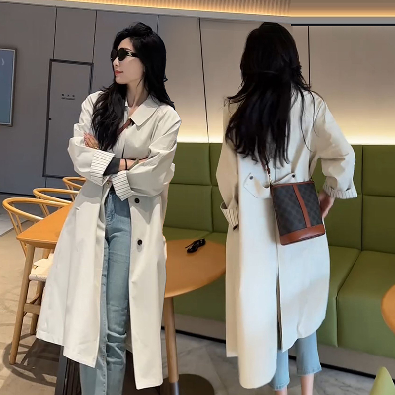春秋新款韩版休闲风衣外套女英伦