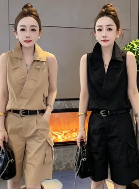 工装风酷飒时尚套装女夏季新款