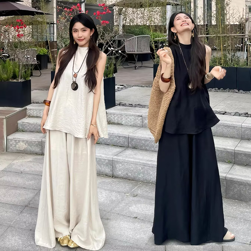 今年流行老钱风套装女夏季爆款