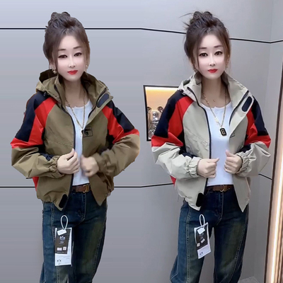 保暖加棉休闲冲锋衣外套女棉服