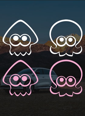 Splatoon3汽车贴纸 斯普拉顿3喷色战士3 Switich任天堂游戏全车贴
