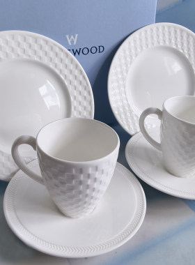 现货发顺丰Wedgwood玮致活骨瓷NIGHT AND DAY意式咖啡杯6件套套装