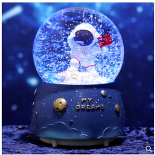 宇航员系列航天太空人水晶球摆件发光音乐盒男孩女孩儿童生日礼物