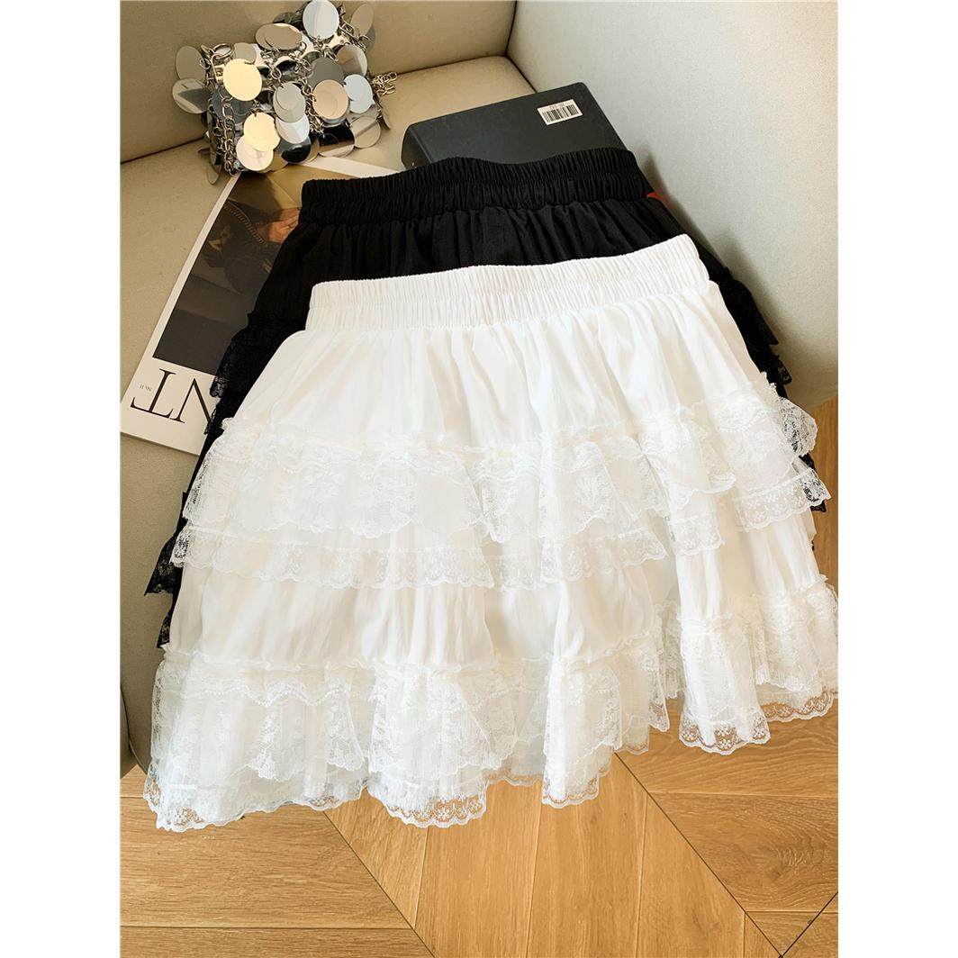 韩国东大门白色蓬蓬裙可爱蛋糕拼接蕾丝早春防走光裤裙短裙半身裙,女装/女士精品,半身裙,淘宝优惠券,粉丝福利购,淘宝优惠卷