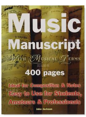 【现货】带音乐术语的音乐手稿 Music Manuscript with Musical Terms 英文原版进口外版图书
