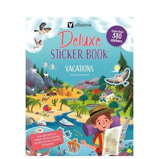 【预售】【场景贴纸书】节日 【Deluxe Sticker Books】Vacations 11个场景 34+张贴纸 原版英文儿童趣味 进口图书