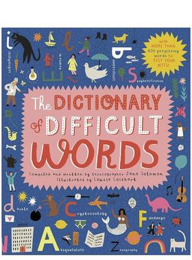 【预售】疑难字词典：有超过400个令人费解的单词来考验你的智慧! The Dictionary of Difficult Words原版英文儿童拼读图书