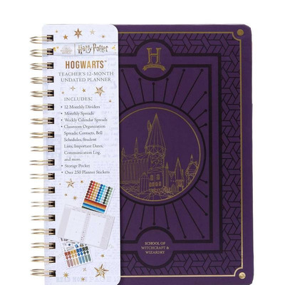 【现货】哈利·波特:霍格沃茨 12个月计划表 Harry Potter: Hogwarts Teacher's 12-Month Undated Planner 原版英文生活图书
