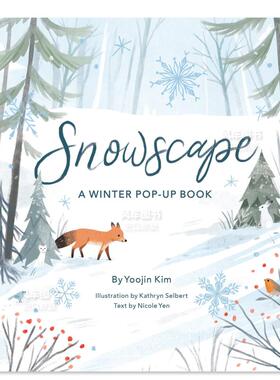 【现货】四季立体书系列 雪景:冬日 Snowscape(4 Seasons of Pop-Up) 英文原版儿童3d立体翻翻书3-6岁 纸艺设计师Yoojin Kim绘本
