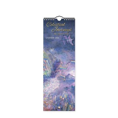 【预售】2026年约瑟芬?沃尔《天体之旅》超薄挂历（艺术日历） Celestial Journeys by Josephine Wall Slim Calendar 原版日历