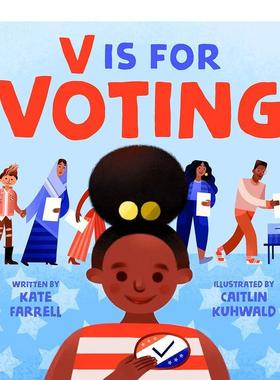 【现货】V代表投票 V is for Voting 原版英文儿童绘本图书