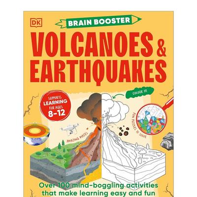 【现货】DK头脑大作战:火山爆发与地震 【Brain Booster】Volcanoes and Earthquakes 英文原版儿童绘本6-9岁英语知识百科书籍