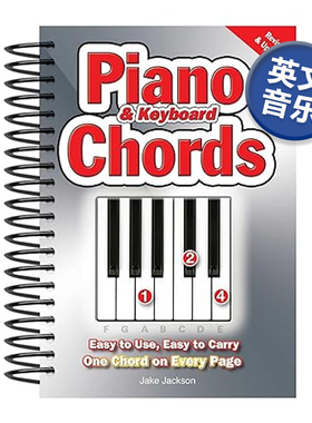 【现货】Piano & Keyboard Chords 钢琴&电子琴和弦 英文原版音乐乐器学习书籍进口