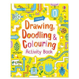 图书 绘画 进口外版 Drawing and 涂鸦和涂色活动手册 Book Colouring 现货 Activity Doodling 英文原版