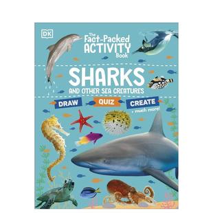 Packed 英文儿童趣味 充满事实 原版 Book Activity Fact The 活动书：鲨鱼和其他海洋生物 预售