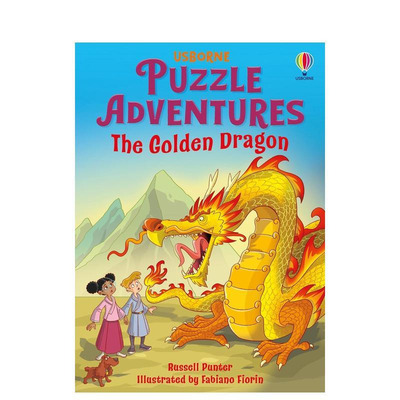 【预售】【解谜冒险】黄金龙之谜 【Puzzle Adventures】The Golden Dragon 原版英文儿童桥梁书 益智互动 全彩桥梁读物图书书籍