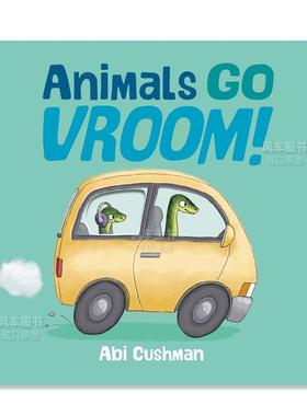 【预售】动物们都来了！ Animals Go Vroom! 英文原版进口图书