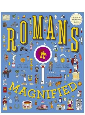 【现货】放大罗马生活：3倍显微！ Romans Magnified: With a 3x Magnifying Glass! 原版英文儿童绘本图书