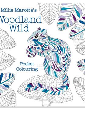 【现货】米莉·马洛塔的林地荒野口袋涂色本 Millie Marotta’s Woodland Wild pocket colouring英文儿童趣味原版图书外版进口书