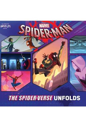 【现货】蜘蛛侠：手风琴式折页书 【Unfolds Book】Spider-Man Unfolds 原版英文儿童绘本图书