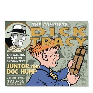 1935英文漫画原版 迪克·特雷西全集 1935 1933 Complete 图书外版 Vol. 卷2 Tracy Dick Ches 进口书籍Gould The 预售