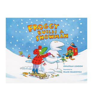 【预售】青蛙堆雪人 FROGGY BUILDS A SNOWMAN 原版英文儿童绘本图书