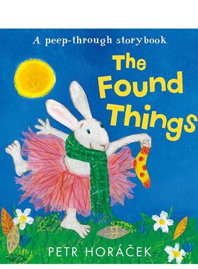 【预售】丢失的袜子 英国插画师Petr Horacek 洞洞书 The Found Things 原版英文儿童趣味 进口图书