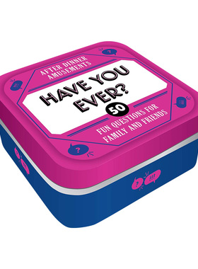 【现货】餐后娱乐桌游卡牌游戏After Dinner Amusements 你有没有Have You Ever?问答互动 英文原版 旅游聚会派对随身携带便携