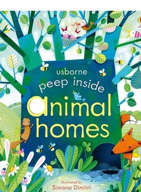 【现货】【洞洞+翻翻】动物家园 【Peep Inside】animal Homes 原版英文儿童趣味图书