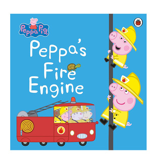英文儿童绘本 小猪佩奇：小猪佩奇 原版 Engine Fire Pig Peppa 消防车 预售