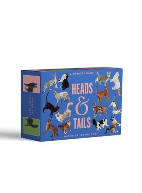 【预售】头与尾 猫咪记忆卡： 匹配标志性猫咪 Heads & Tails: Cat Memory Cards: Match Up Iconic Cats 原版卡牌图书