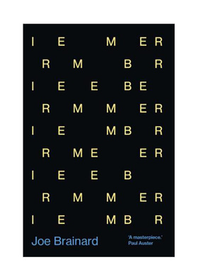 【现货】我记得 美国艺术家&诗人Joe Brainard自传  原版英文文学散文 简短性文字捕捉日常细节和瞬间 经典之作 进口图书