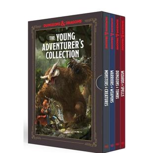 【预售】龙与地下城4册套盒1 【Dungeons & Dragons 4 Books】The Young Adventurer's Collection 原版英文插画设定集图书