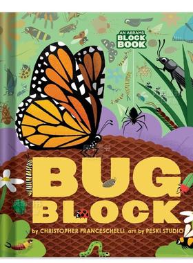 【预售】【模切书】昆虫 【Block】Bugblock英文儿童绘本Christopher Franceschelli Abrams Appleseed