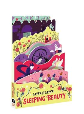 【现货】睡美人Sleeping Beauty 0-5岁儿童童话故事插图翻翻异形纸板绘本 英文原版 Cynthia Alonso书籍进口