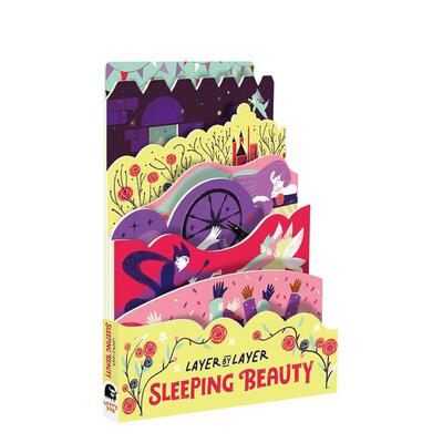【现货】睡美人Sleeping Beauty 0-5岁儿童童话故事插图翻翻异形纸板绘本 英文原版 Cynthia Alonso书籍进口