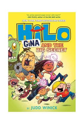 【预售】希罗漫画系列8：吉娜和大秘密 Hilo Book 8: Gina and the Big Secret 英文儿童漫画书原版进口漫画桥梁章节图书英语读物