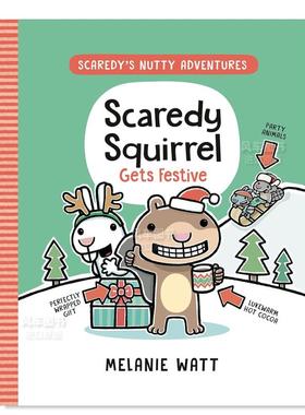 【预售】【小嘀咕大冒险】小嘀咕去过节【Scaredy'S Nutty Adventures】Squirrel Gets Festive英文儿童漫画 原版图书进口外版书