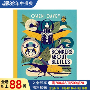 【预售】【欧文·戴维动物系列】甲虫狂想 【Owen Davey Animals Series】Bonkers About Beetles 原版英文儿童绘本图书