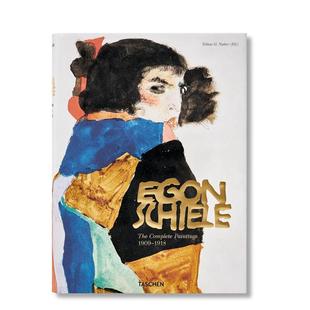 Schiele 英文艺术画册画集图书书籍 埃贡·席勒：完整画作 原版 Paintings Complete Egon 1918 1908 预售
