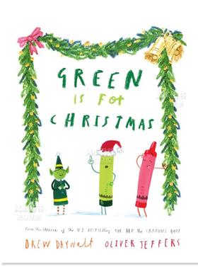 【现货】绿色代表圣诞节 【Oliver Jeffers】Green Is For Christmas 英文原版进口外版图书